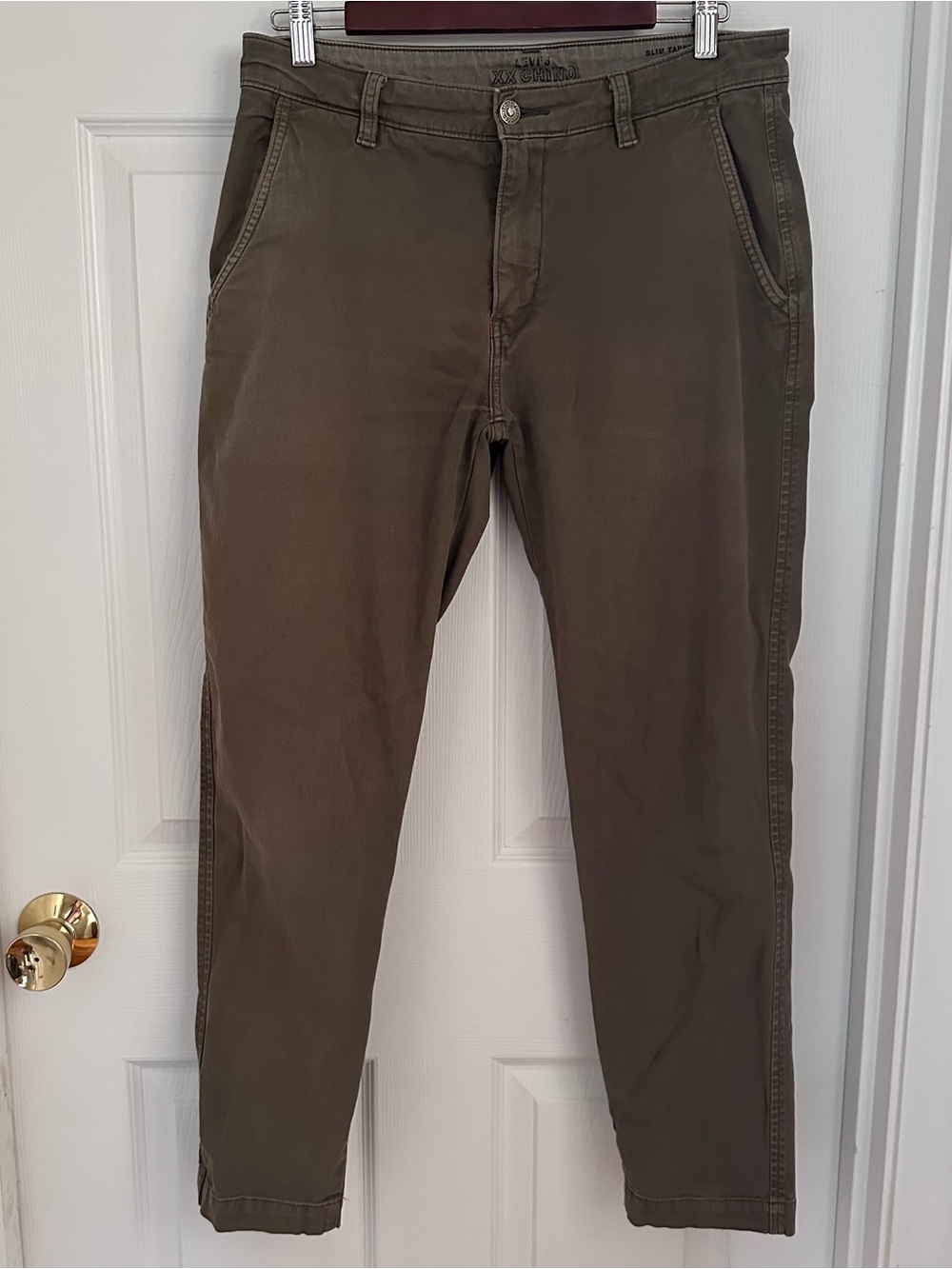 Levi Strauss XX Chino Men's 31x30 Slim Taper Olive Green Stretch Pants